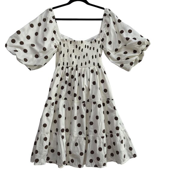 Anthropologie Eryn Polka Dot Mini Dress XXL Bessie Dot Faithfull The Brand NEW - Picture 9 of 9